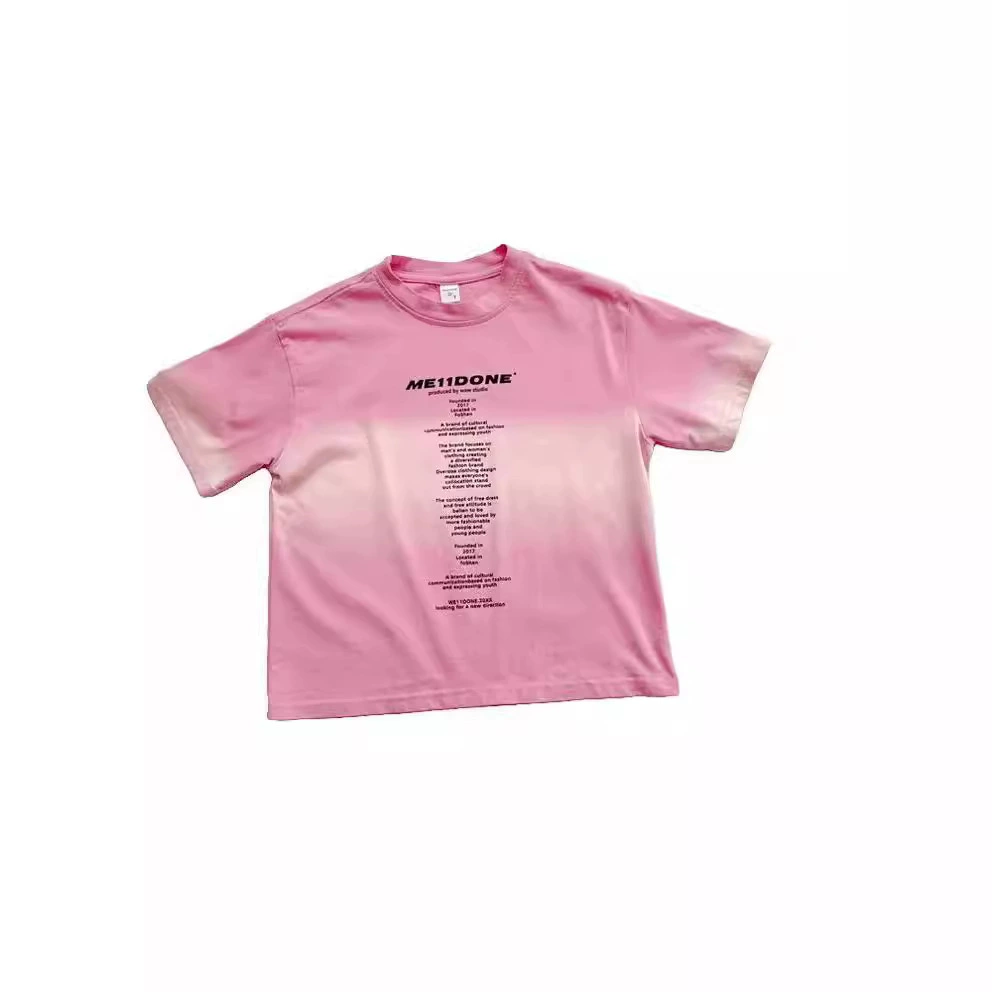 Fuchsia summer children's fashionable T-shirt for boys, gradient, western style, internet celebrity