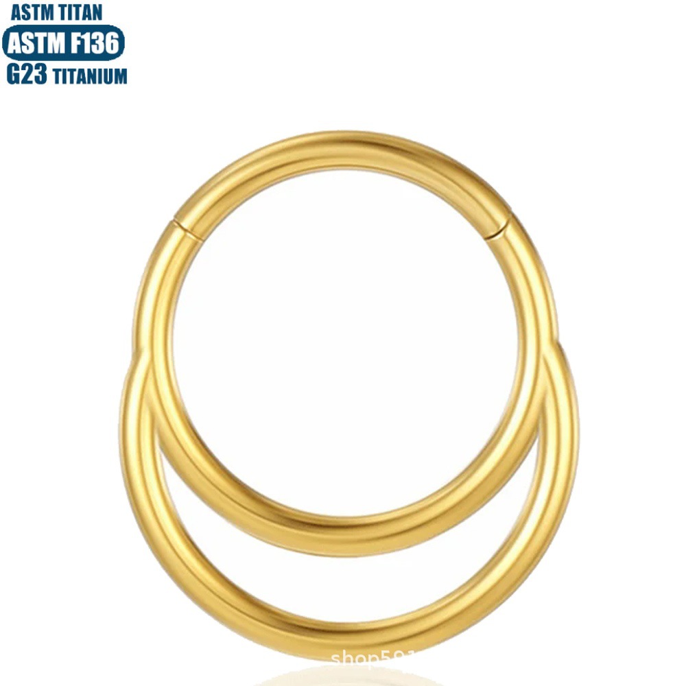 F136 Titanium Alloy Zircon Nose Ring Seamless Ring Nasal Septum Ring Moon Earrings Stud detail image 10