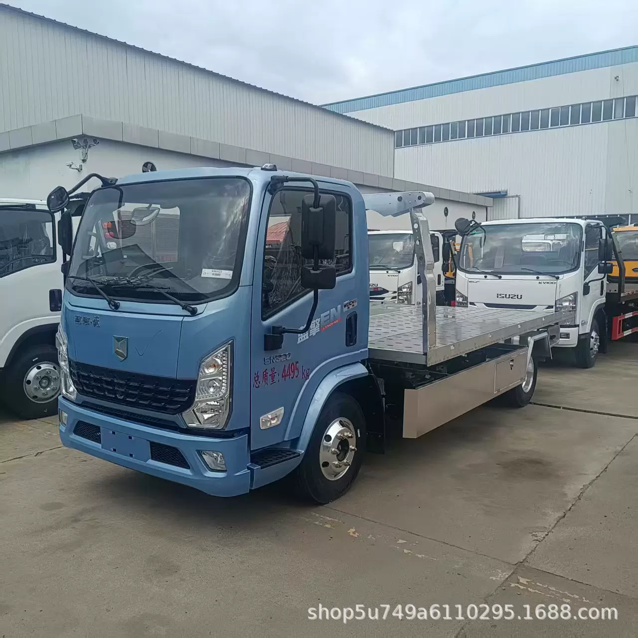 蓝牌纯电动清障救援车全铝合金材质上装3-10吨道路救援拖车