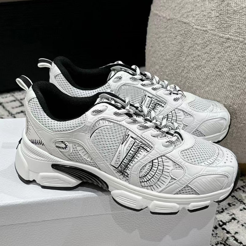 D家网面运动情侣老爹鞋热巴同款跑步鞋撞色厚底女鞋系带外贸男鞋|undefined