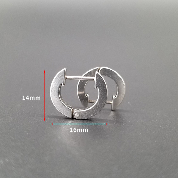 geometric fashionable universal earrings stainless steel for men and…