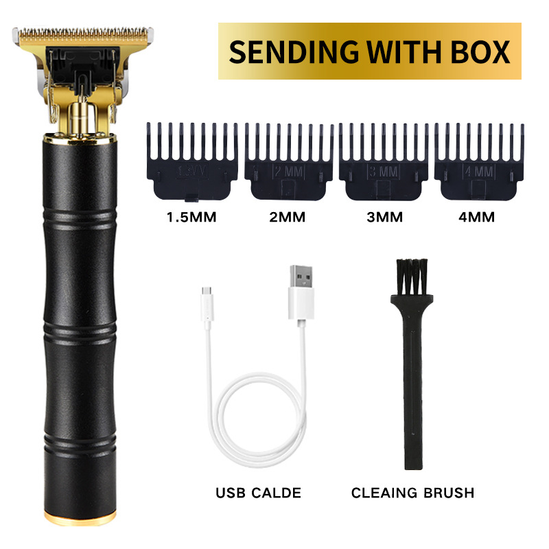 Cortadora de cabello eléctrica cortadora de cabello eléctrica cabeza de aceite maquinilla de afeitar cortadora de cabello Calvo maquinilla de afeitar recargable T9