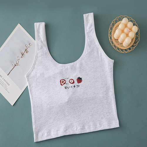 Girls' underwear development period girls 7-9-12 years old children's anti-bulge vest 15 junior high school growth bra