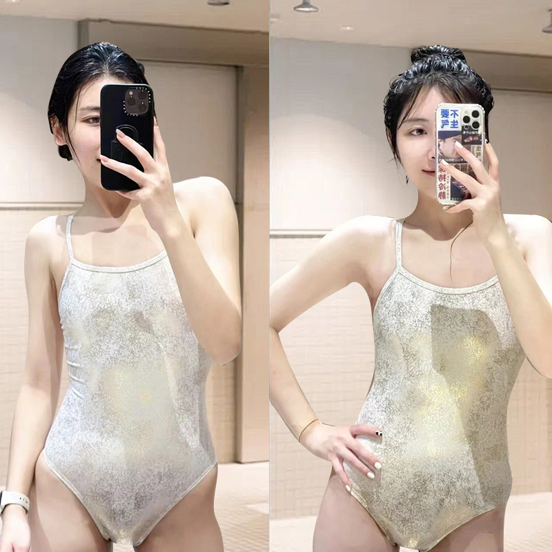 2025 nuevo trajes de baño unidos para mujeres de alta calidad, delgado y sexy, trajes de baño de entrenamiento deportivo profesional de pecho pequeño