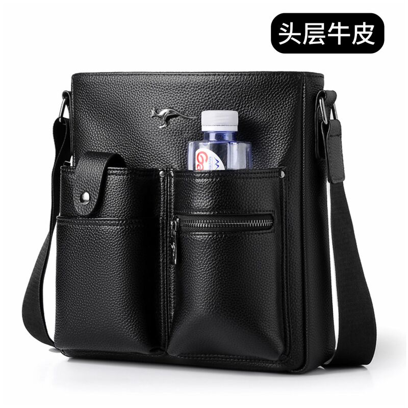 Cross-border drop shipping, genuine leather men's shoulder bag, high-quality cowhide, large capacity, business bag Cross-border drop shipping, genuine leather men's shoulder bag, high-quality cowhide, large capacity, business bag