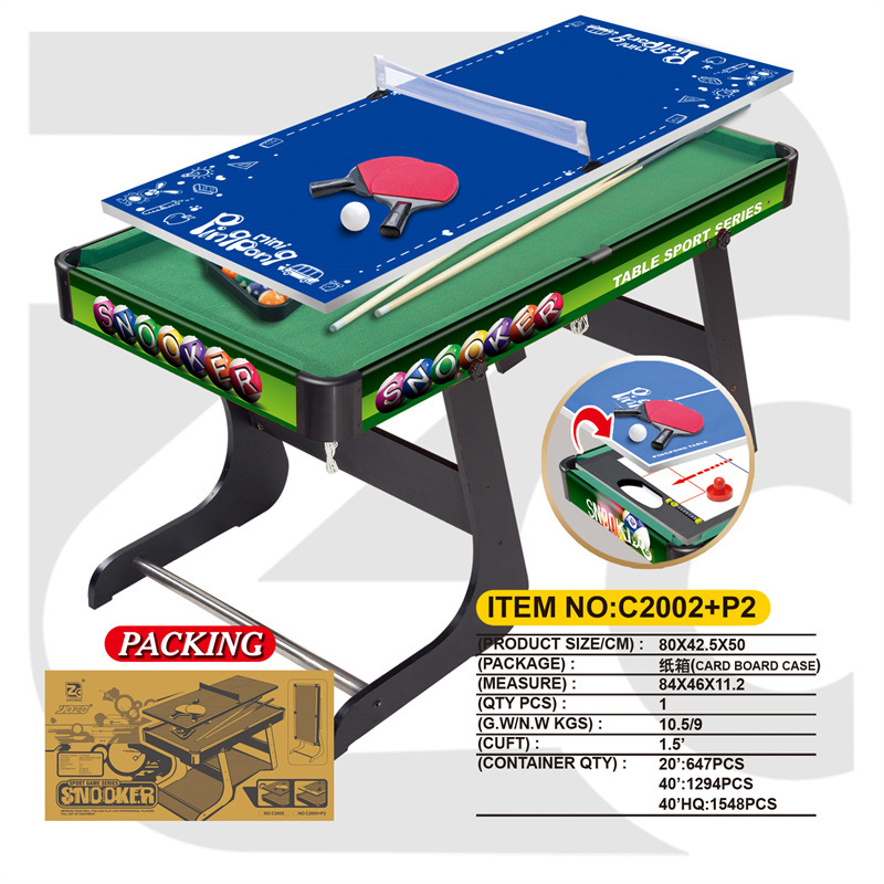 Cross-border 3 - en - 1 4 - en - 1 mesas de billar plegables multifuncionales, fútbol, hockey sobre hielo, mesa de tenis de mesa