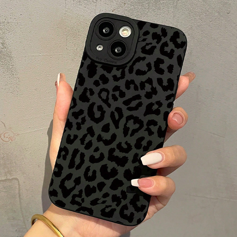 Personalized Leopard Print Suitable for Apple 17/15 Phone Case iPhone 12 Pro Max Black 14/13 Precise Hole Full Coverage 11 Personalized Leopard Print Suitable for Apple 17/15 Phone Case iPhone 12 Pro Max Black 14/13 Precise Hole Full Coverage 11