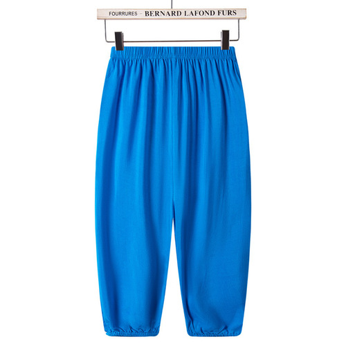 Summer children's anti-mosquito pants, bloomers for boys and girls, thin solid color home pants for babies, Korean style, stylish children's pants for outer wear