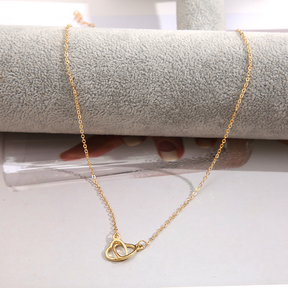 Einfacher Stil Herzform Legierung Überzug Halskette display picture 4