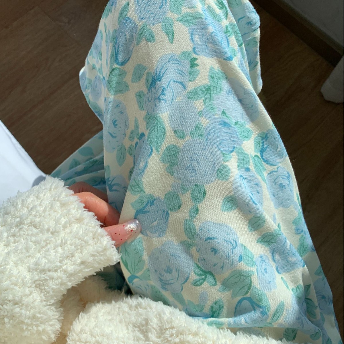 (2개) 새로운  밀크그린캣 코튼 더블레이어 원사 느슨하고 편안한 귀여운 장난기 가득한 여성용 홈바지 외부 착용 가능