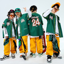 潮牌儿童装嘻哈街舞套装男童hiphop潮装演出服女童爵士舞表演服装