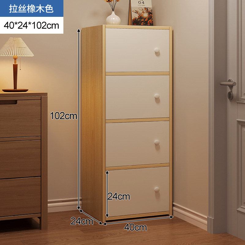 gabinete de almacenamiento de cinco tazas armario de almacenamiento del dormitorio armario estrecho armario vertical armario cajón armario de la sala de estar contra la pared armario de la cama de piso