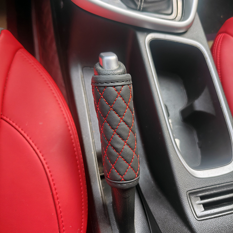 Car Shoulder Pad Set 5-Piece Set Universal Car Gear Shift Cover Handbrake Cover Shoulder Pad Cover Steering Wheel Cover Cross-Border