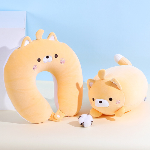 Deformable U-shaped pillow and pillow 2-in-1, dual-purpose pillow, foam particle pillow, cartoon deformable pillow, neck pillow, logo can be added