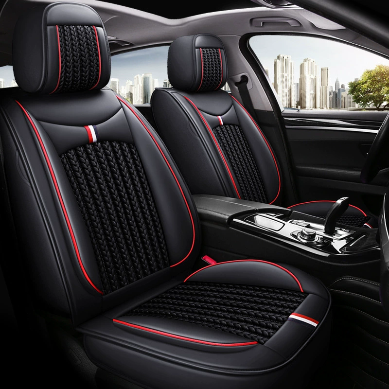 Автомобильная Подушка, полностью окруженная пятиместной автомобильной подушкой, летняя дышащая подушка сиденья из ледяного шелка, чехол для сиденья, поколение волос
