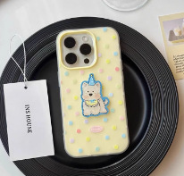 Ins fondo azul línea roja West Highland cachorro para iPhone 14 cadena 15ProMax funda para teléfono móvil Apple 13P