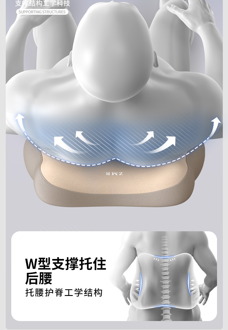 Suitable for Lumbar Support, Lumbar Pillow, Cushion, Seat, Lumbar Support, Sleeping Station, Sedentary Artifact, Office Chair, Waist Support