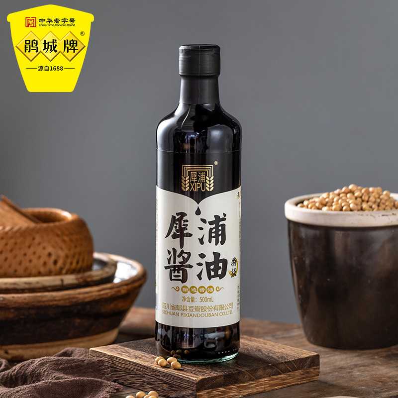 Juncheng Brand Xipu Soy Sauce Special Brew 500ml Household Kitchen, Stir-fry Flavor Enhancer, Cooking Seasoning