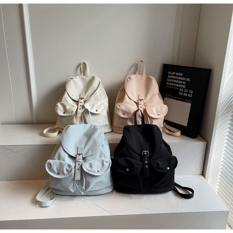 Mochila simple de gran capacidad para mujer 2025 primavera nueva moda viajes mochila de ocio mochila simple para estudiantes universitarios