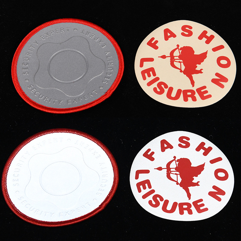 反光商标3D立体PVC高周波TPU反光圆标可用于箱包背包车缝标高可视