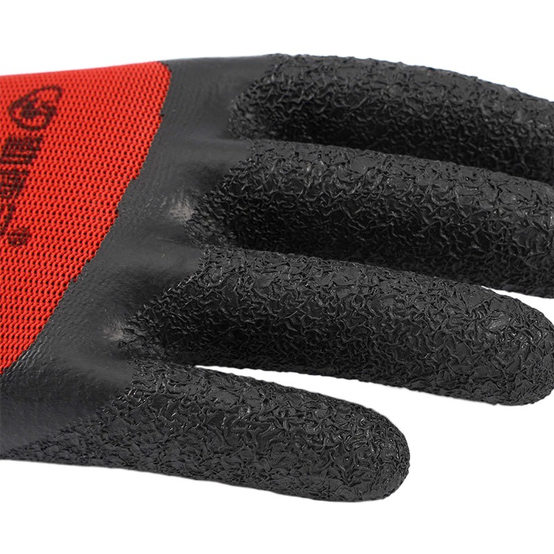 Guantes de protección laboral Guantes de trabajo de látex de caucho sumergido antideslizante resistente al desgaste de 13 pines para el sitio de construcción al por mayor