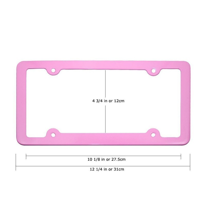 Cross-Border Temu Amazon Pink Aluminum Alloy License Plate Frame American Standard License Plate Frame Canadian License Plate Frame Frame