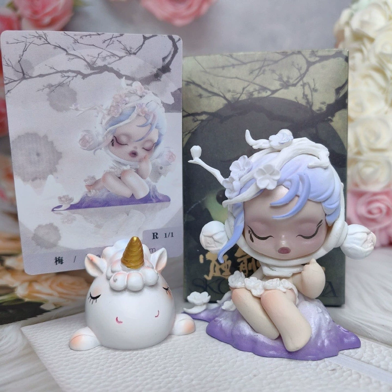 Blind box POPMART (SKULLPANDA Mo Mei) ручная фигурка-брелок для авто, 6,5×10 см