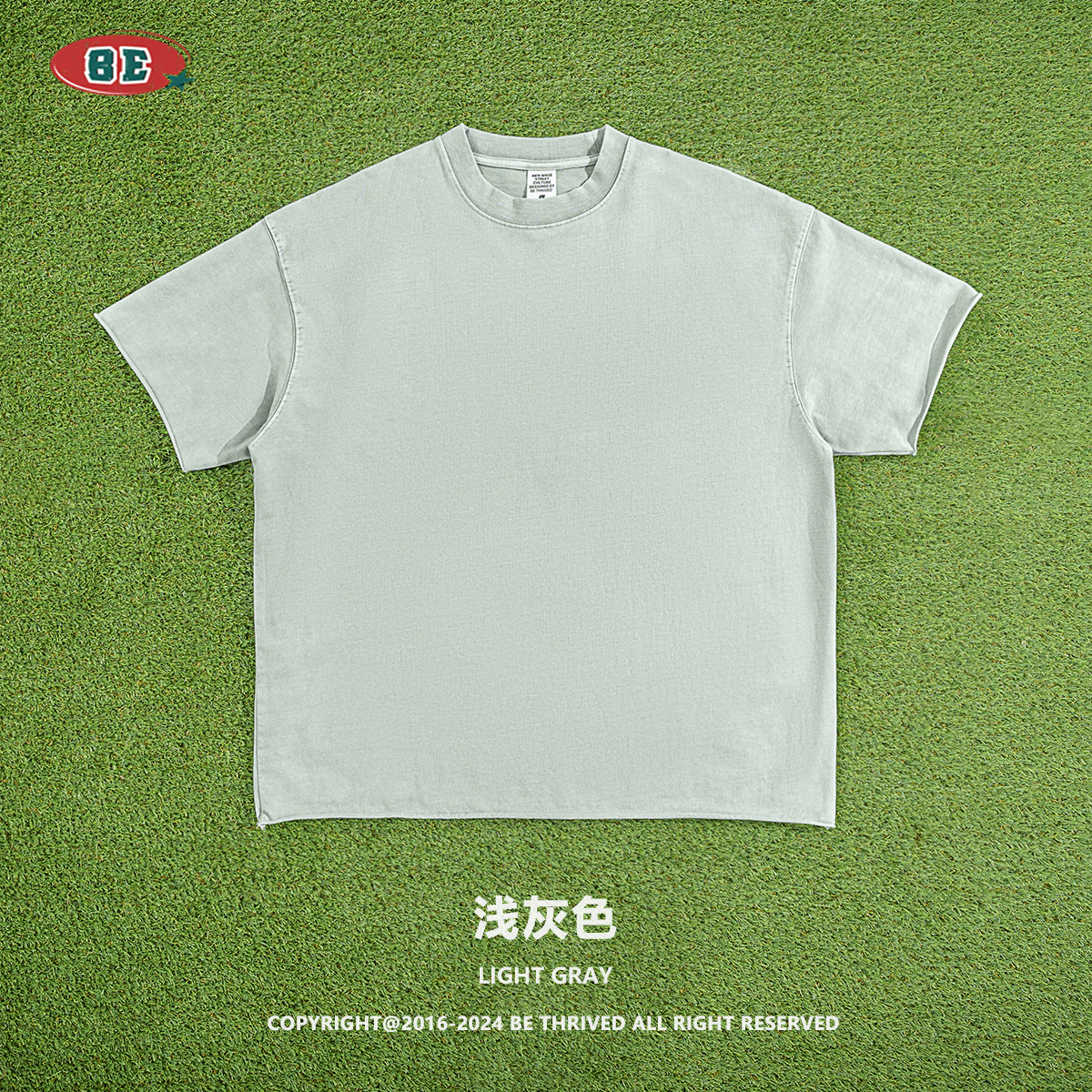 Camiseta de Manga Corta para Hombre, Estilo Americano, Cuello Redondo, Lavada, 310g, Dobladillo Deshilachado, para Parejas, Moderna