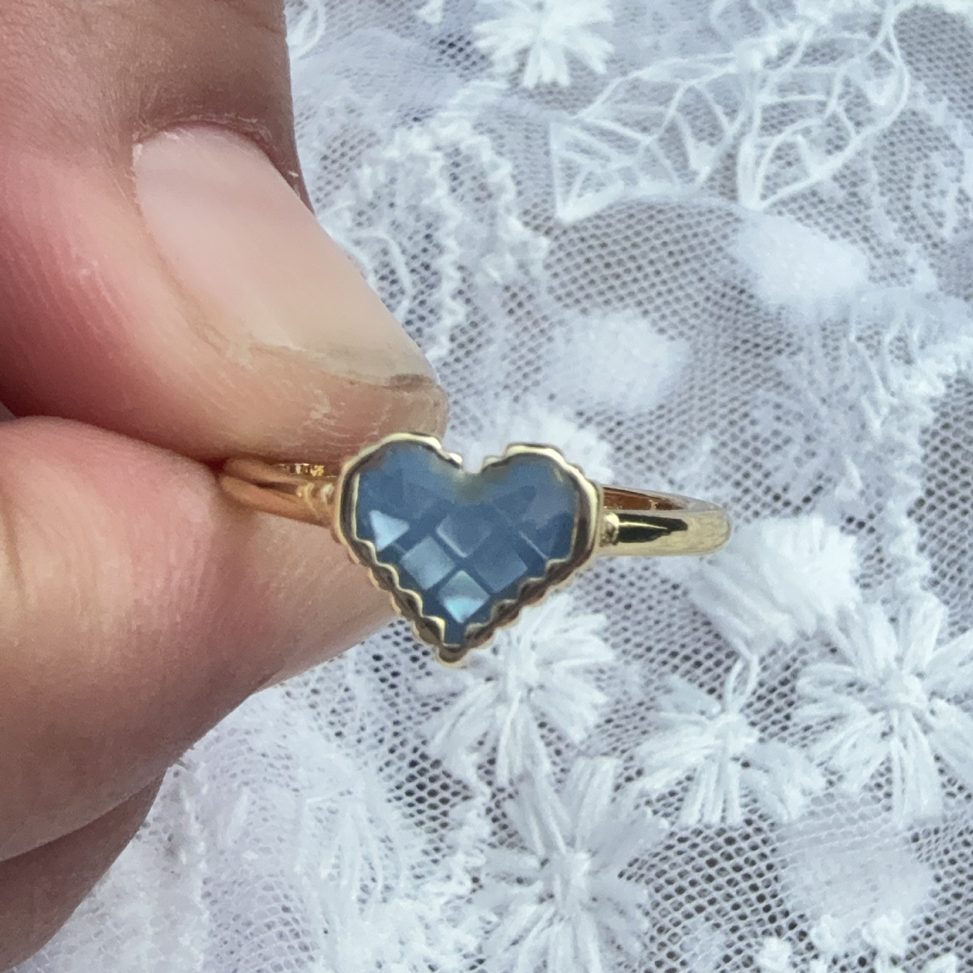 Holiday, Daily Occasion Wholesale Jewelry Simple Style Classic Style Heart Shape Copper 18K Gold Plated Plating Open Rings