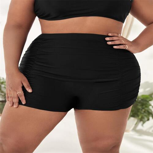 Cross-border swim trunks European and American single flat-bottomed women's swim trunks, anti-slip conservative sexy plus-size swimwear single bottom