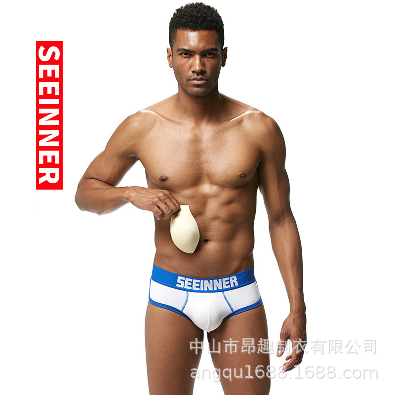 Nueva ropa interior de los hombres de algodón transpirable personalidad de la moda color a juego de cintura baja escritos de comercio exterior AliExpress transfronteriza