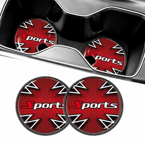 Cross-border best-selling carbon fiber car cup mat, personalized universal racing-style car modification cup mat, anti-slip mat