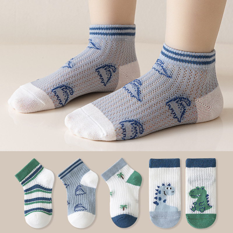 Spring and summer thin mesh glass silk children's socks cute cartoon short tube cotton socks boys and girls baby socks wholesale Spring and summer thin mesh glass silk children's socks cute cartoon short tube cotton socks boys and girls baby socks wholesale