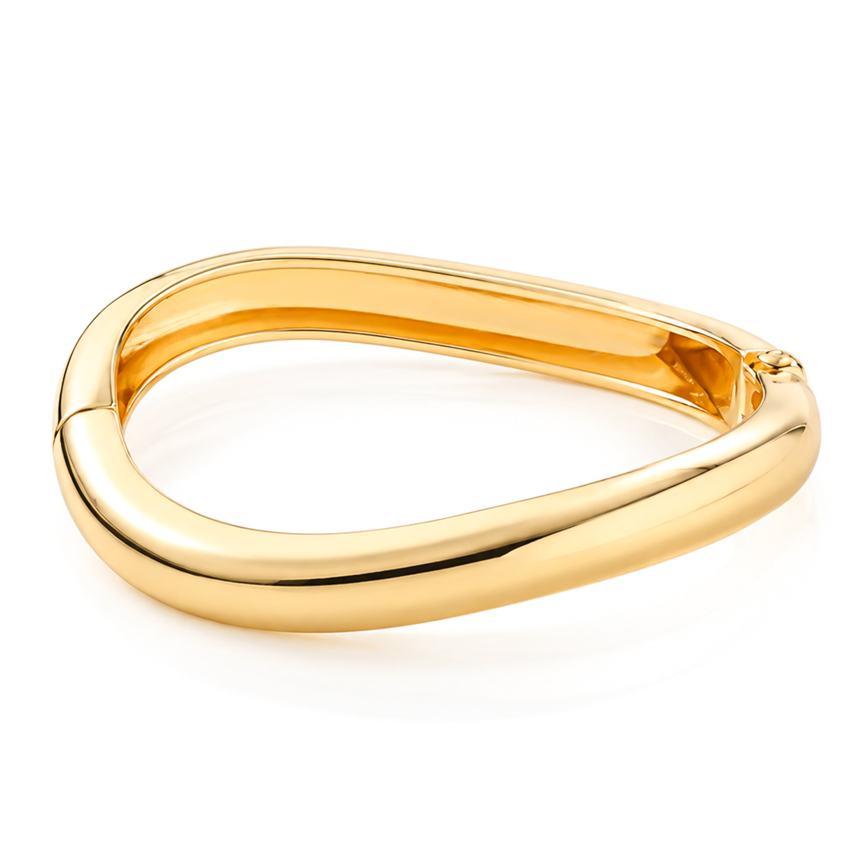 Pulsera Popular Transfronteriza Europea y Americana, Estilo Minimalista INS, Patrón de Onda Irregular, Joyería de Metal Brillante, Accesorios para Mujer