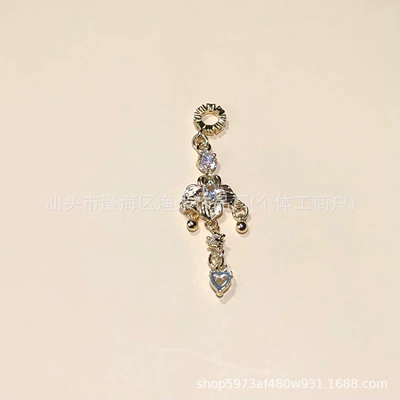 Zərgərlik ara hissələri Butterfly Tassel Bead Crystal - gold