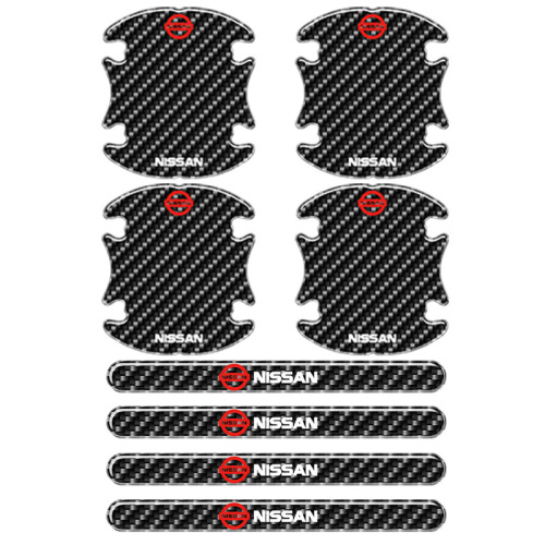 Carbon Fiber Texture Car Door Muffler Protection Tape, Door Handle Anti-Collision Strip, Epoxy Anti-Scratch Film, Paint Scratch Body Sticker