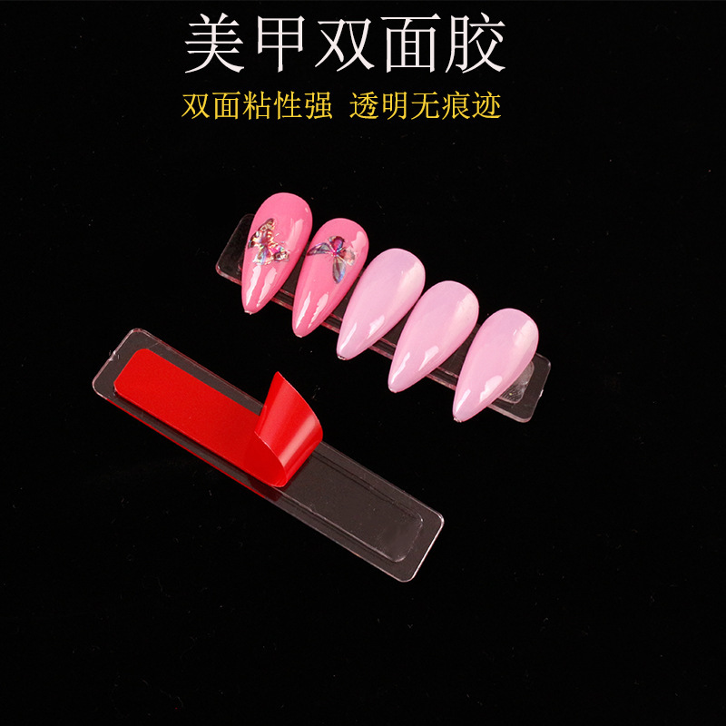 Adhesivo transparente de cristal de uñas de alta viscosidad adhesivo sin marcas adhesivo fuerte de uñas para mostrar adhesivo de doble cara