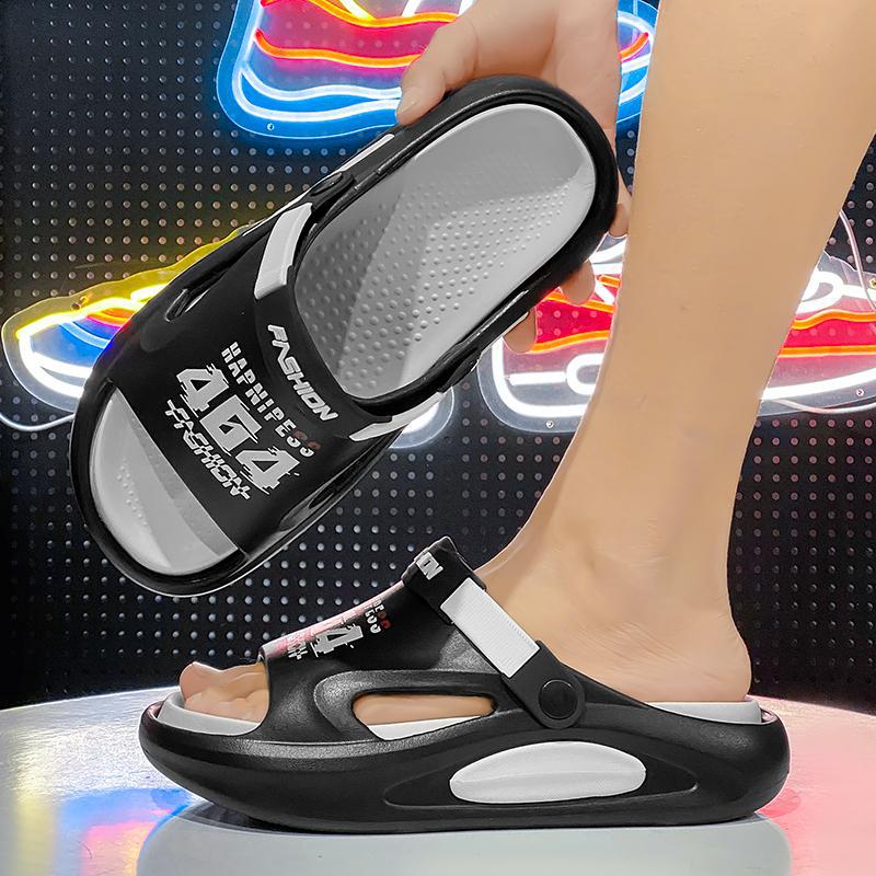Zapatillas de hombre de comercio exterior de estilo explosivo transfronterizo, chanclas, antideslizantes, resistentes al desgaste y desodorantes, zapatos de playa de verano, estilo de alta apariencia
