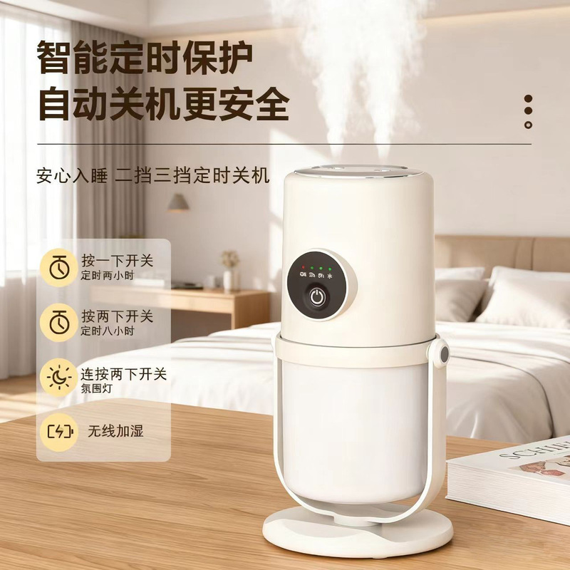 Mini Humidifier, Small Office, Home Desktop, Silent Atmosphere Light, Rotating Portable Atomizer, Large Mist Volume
