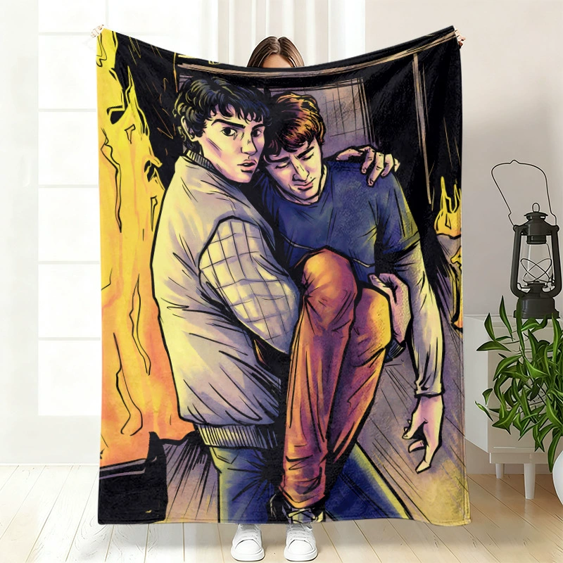 Плюшевая флисовая плед-одеяло BylerCP (в стиле Stranger Things), мягкий для отдыха, 70×100–150×200 см