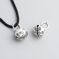 s925純銀精工手工銀鈴鐺掛件手工DIY串珠水晶手鍊項鍊吊墜配件