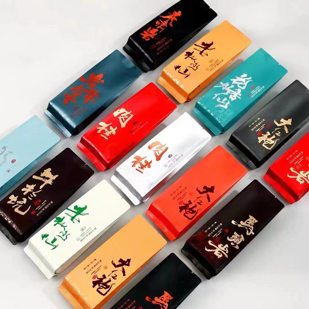 茶叶包装小泡袋加印红茶肉桂大红袍白茶武夷岩茶烫金加长包装袋