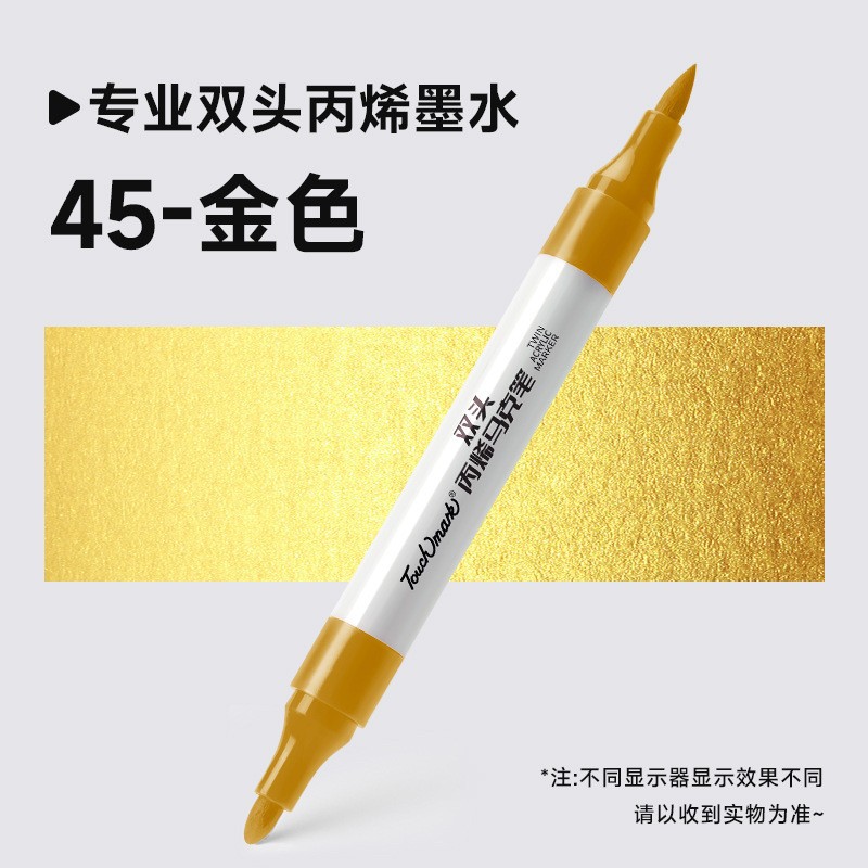 Seleccione estrictamente un marcador de cabeza suave de 80 colores de un solo color a granel de un solo cabezal Touchmark de acrílico líquido directo