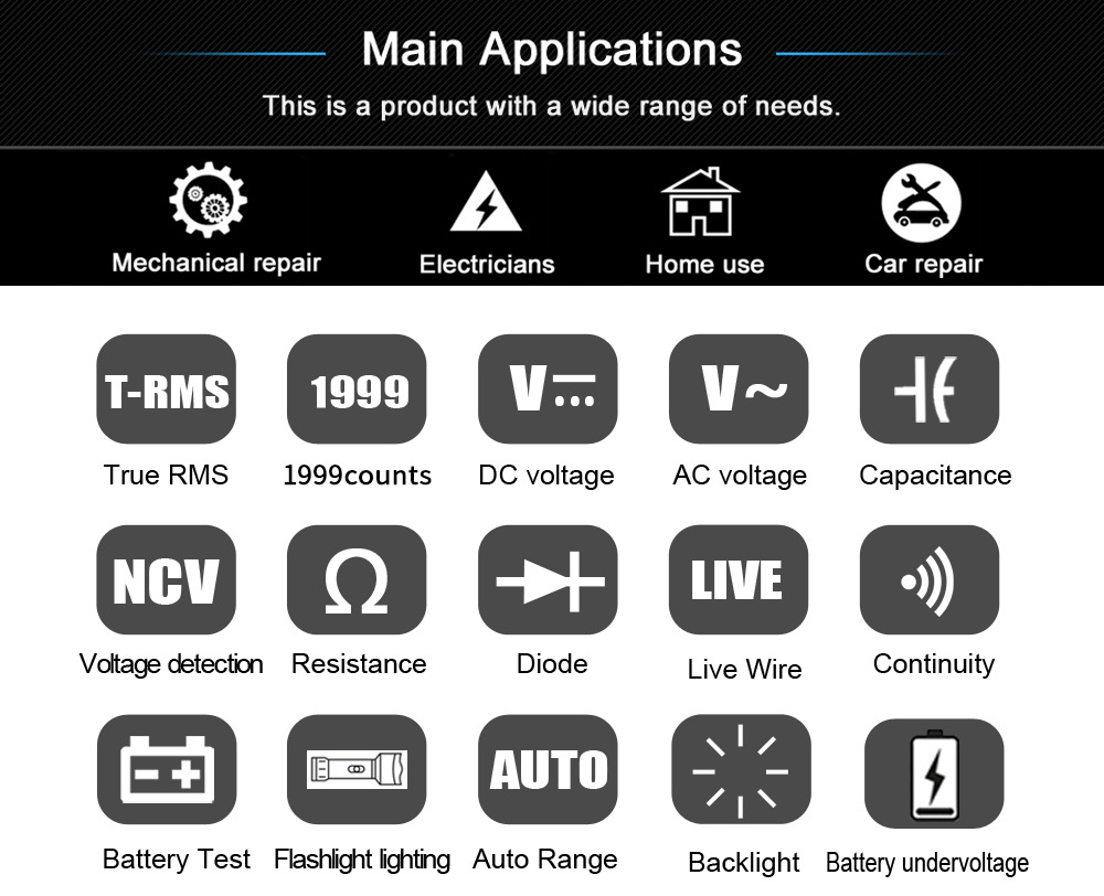 BSIDE Mini Digital Multimeter 2