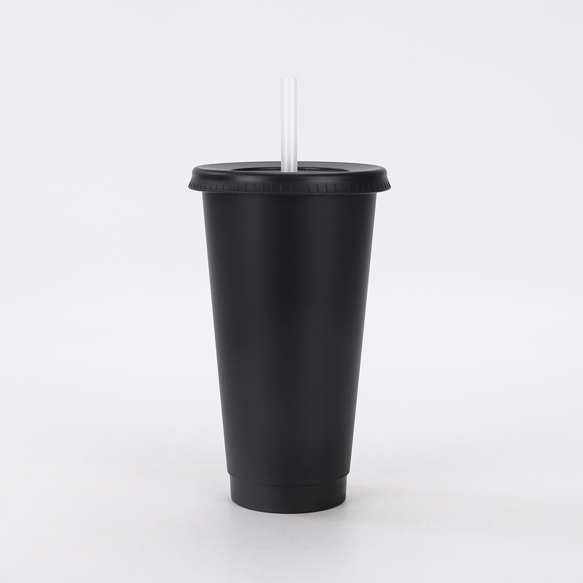 Transfronterizos de suministro directo de color sólido color PP material taza de bebida directa alta capacidad de 24oz taza de paja de plástico