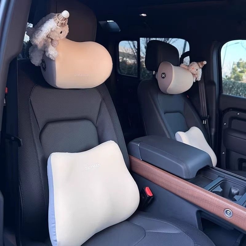New model rabbit-shaped memory foam car neck headrest, premium 2026 car cushion, seat cushion, lumbar support for car seats