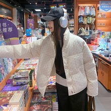 甜美波点韩系冬季新款羽绒棉服女短款加厚宽松学生面包服棉衣外套