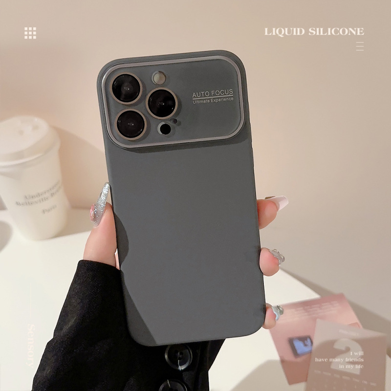 ハイエンドソリッドカラーにはレンズフィルムが付属しています 15ProMax Apple 携帯電話ケース 12 液体シリコーン iPhone13 14 に適しています|undefined