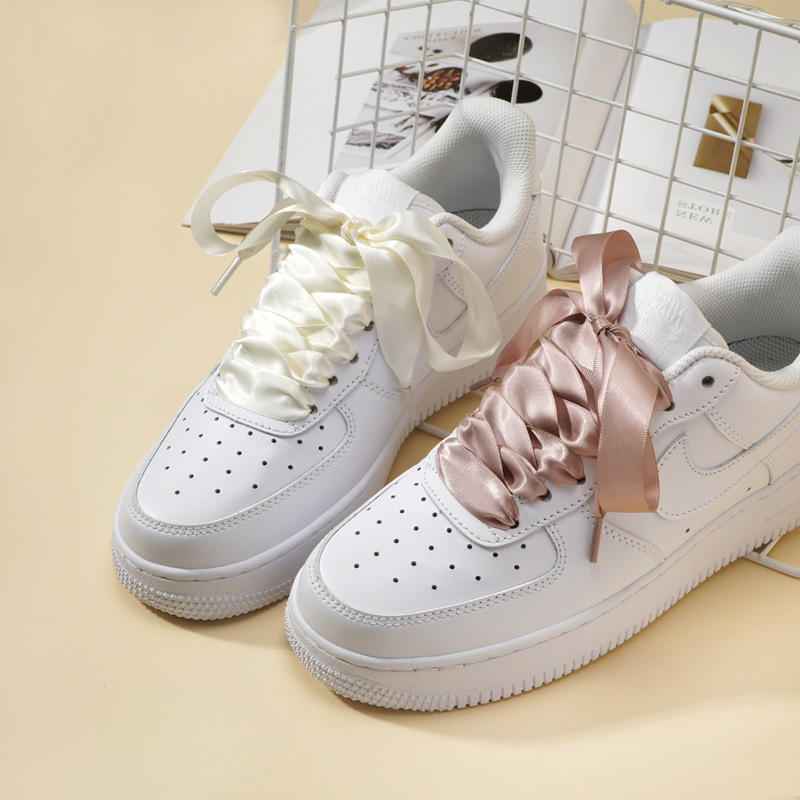 Flat Wide Shoelaces Cross-Border Special Ballet Shoes Moral Training Shoes Small White Shoes DIY Ribbon Silks and Satins Women's Silk Shoelaces