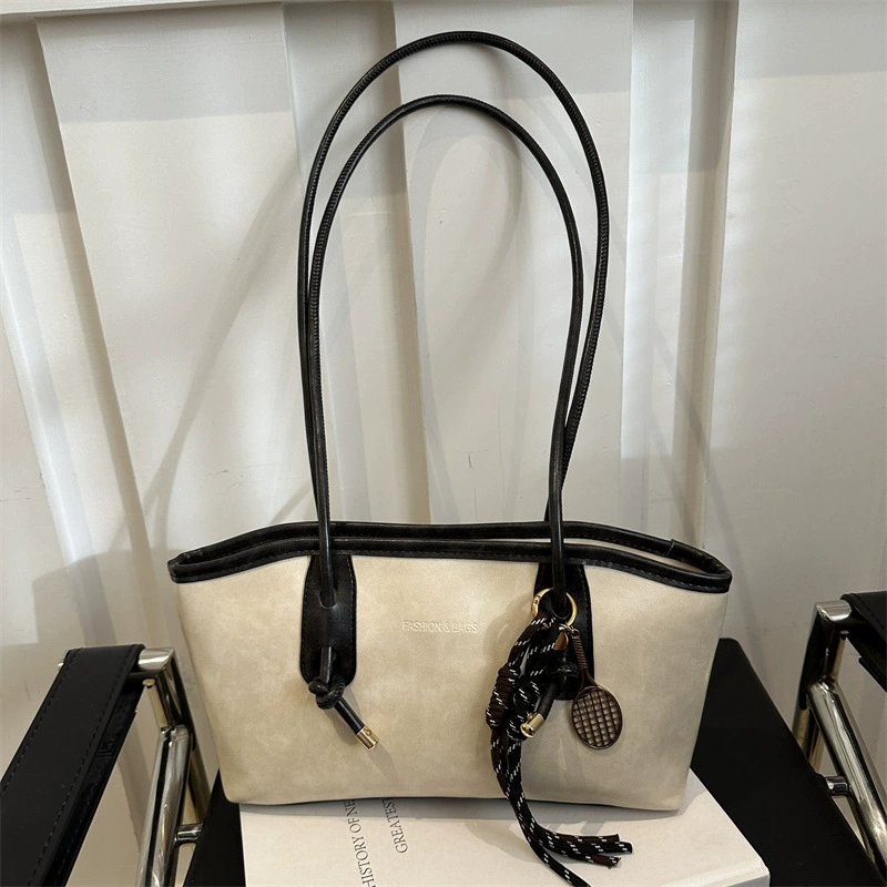 Shoulder Bag, Retro Capacious Demi-Season One-Shoulder Design, Pendant Variants